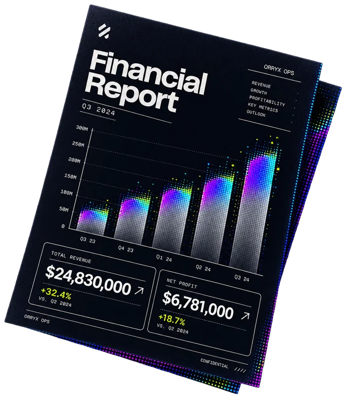 Financial report chart